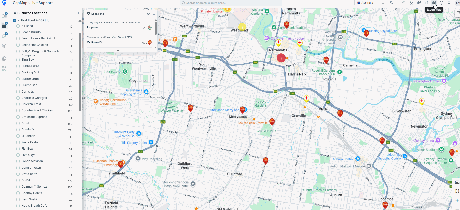 export map